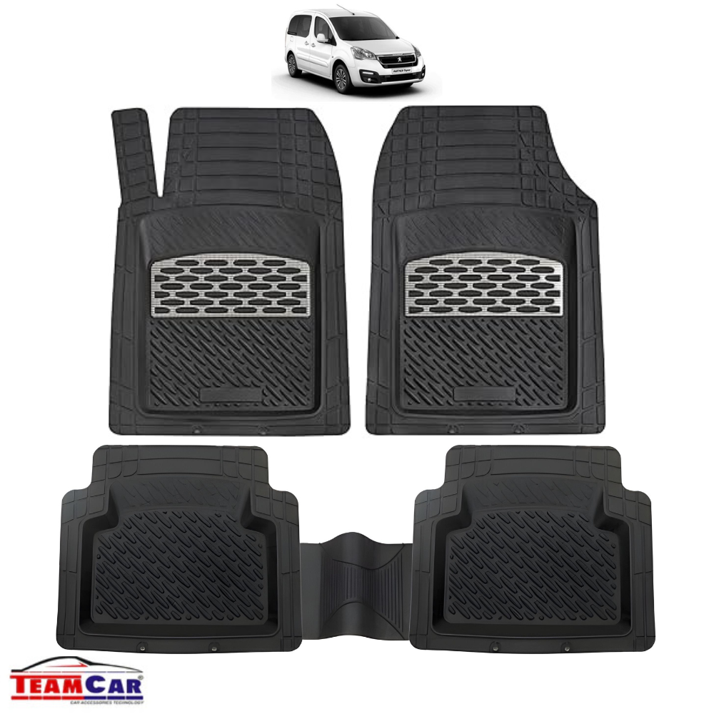 Covorase Auto TeamCar® Tip Tavita Compatibile Peugeot Partner II Tepee (2008-2018) Material Rezistent Carbon
