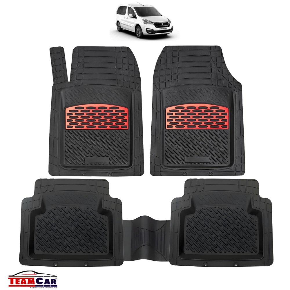 Covorase Auto TeamCar® Tip Tavita Compatibile Peugeot Partner II Tepee (2008-2018) Red