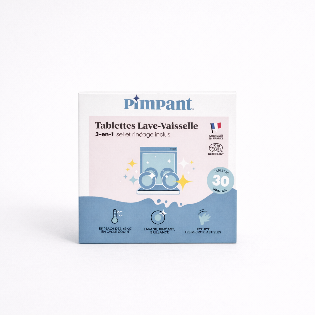 Tablete ecologice pentru mașina de spălat vase - 99% ingrediente de origine naturală, 30 tablete