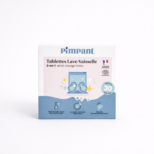 Tablete ecologice pentru mașina de spălat vase - 99% ingrediente de origine naturală, 30 tablete