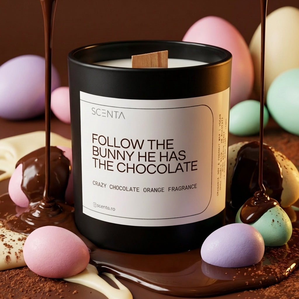 Lumânare parfumată Follow the bunny he has the chocolate