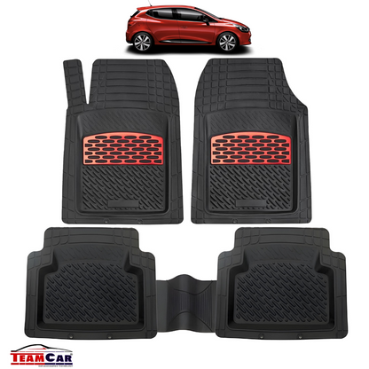 Renault Clio V Covorașe Auto TeamCar® Tip Tăviță Compatibile (2019+) - Hatchback Red