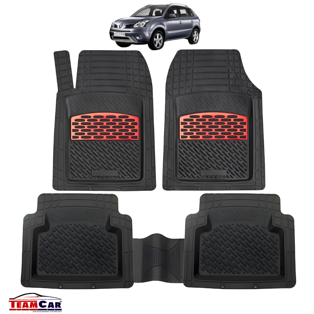 Covorașe Auto TeamCar® Tip Tăviță Compatibile Renault Koleos I (2008–2016) - Red)