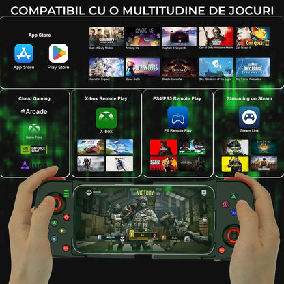 GamePad Controller Gaming pentru telefon Android, iOS, Nintendo Switch, Negru