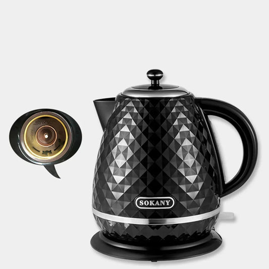 Fierbator apa, Sokany SK-1032, 2200W, capacitate 1.7L, control temperatura, indicator luminos, Negru