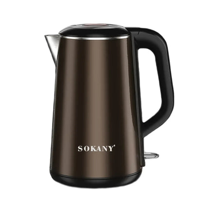 Fierbator apa, Sokany SK-2203, 2000W, capacitate 2.2L, control temperatura, indicator luminos,  Maro