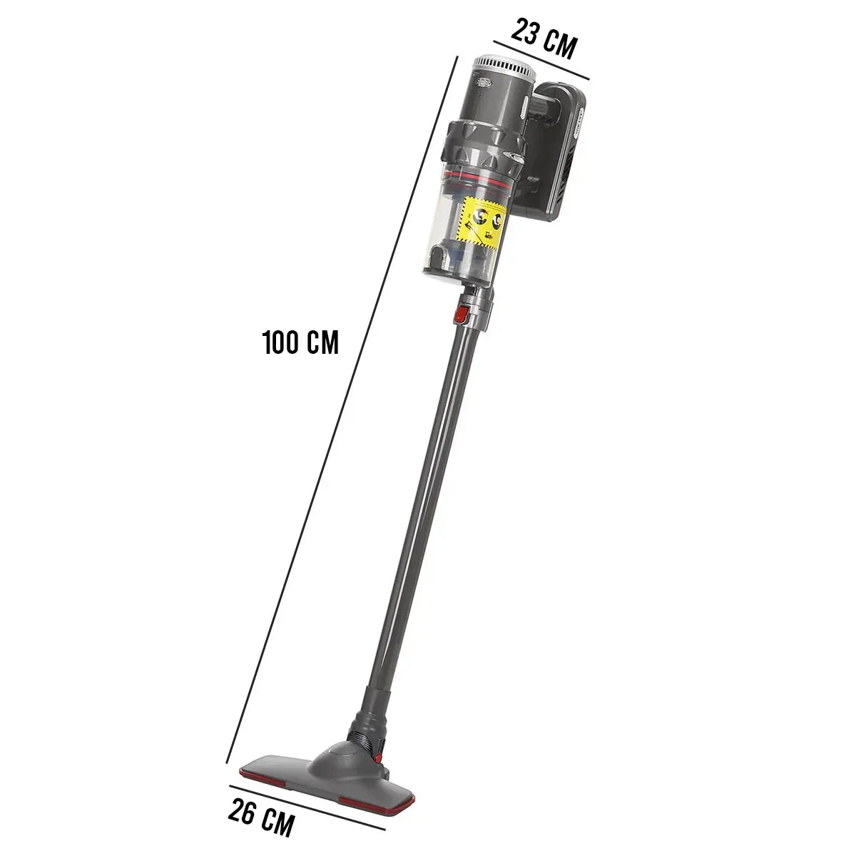 Aspirator vertical, Acumulator, Sokany SK-3377, 1.1 L, autonomie 40 min, accesorii, Gri