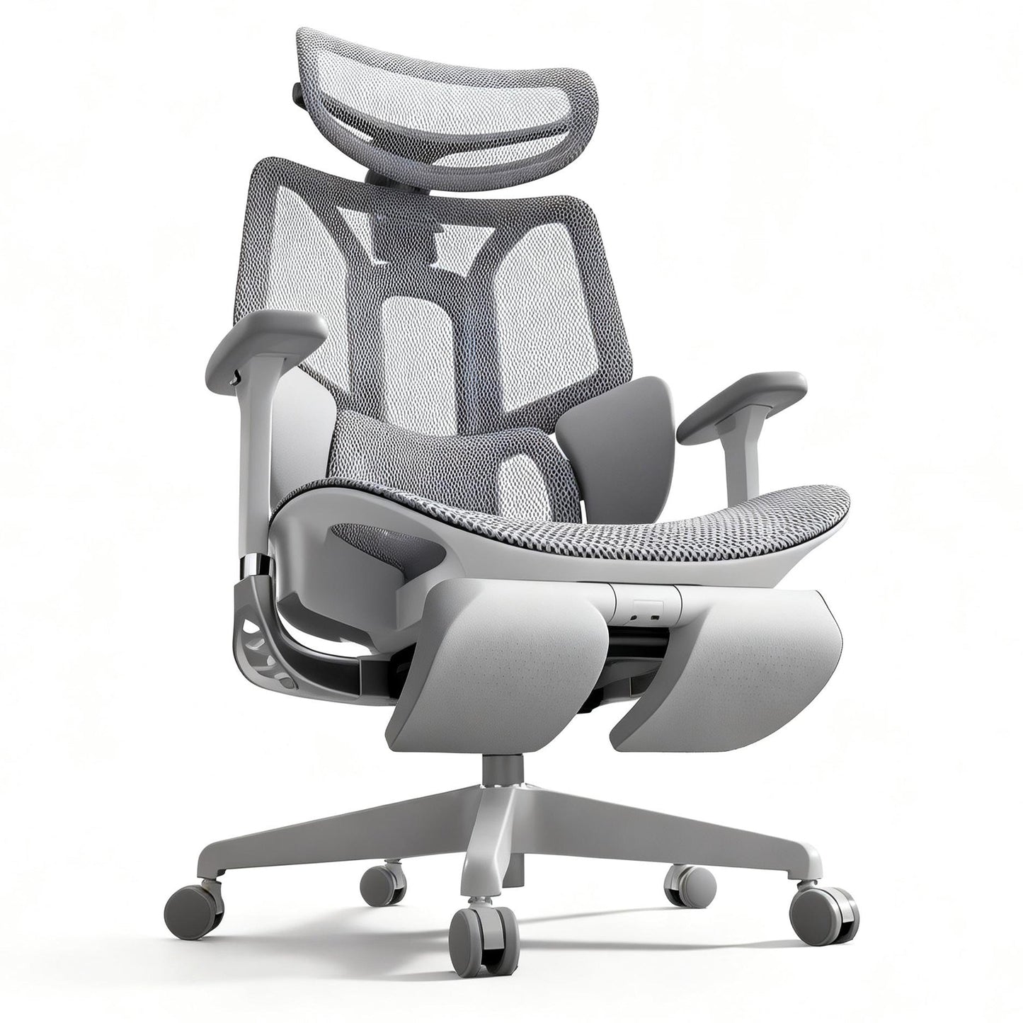 Scaun Ergonomic Timebox, Mesh Tetiera 4D Brate 4D Suport Picioare, Gri
