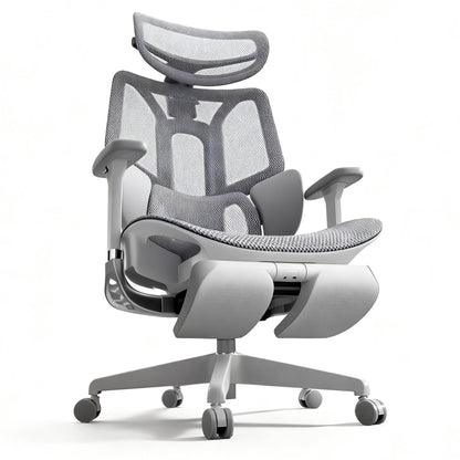 Scaun Ergonomic Timebox, Mesh Tetiera 4D Brate 4D Suport Picioare, Gri
