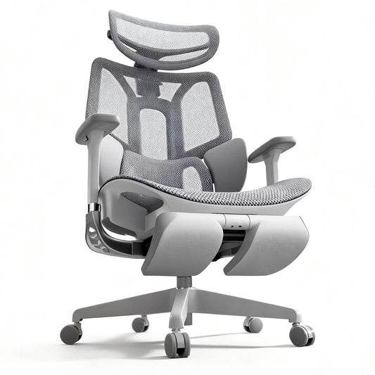 Scaun Ergonomic Timebox, Mesh Tetiera 4D Brate 4D Suport Picioare, Gri