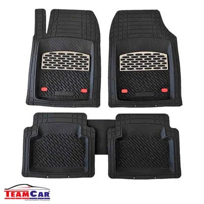 Covorase Auto Compatibile Volkswagen Golf 5 TEAMCAR® Negru Tip Tavă, Set Fata-Spate Negru marmorat