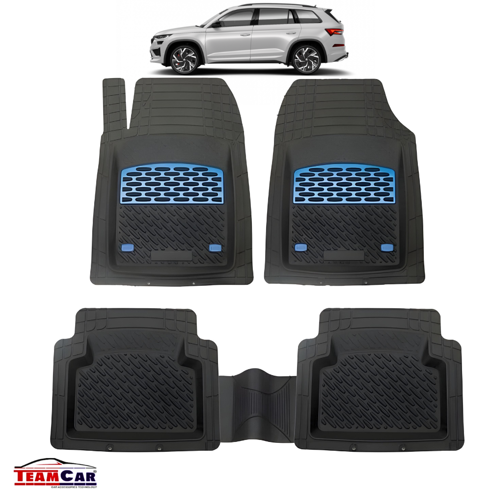 Skoda Kodiaq Covorase Auto TeamCar® Tip Tavita Compatibile (2016–2023) Blue