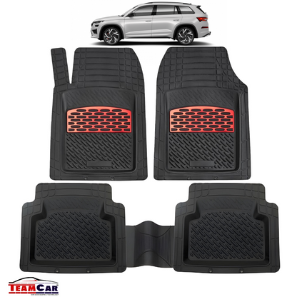 Skoda Kodiaq Covorase Auto TeamCar® Tip Tavita Compatibile (2016–2023) Red