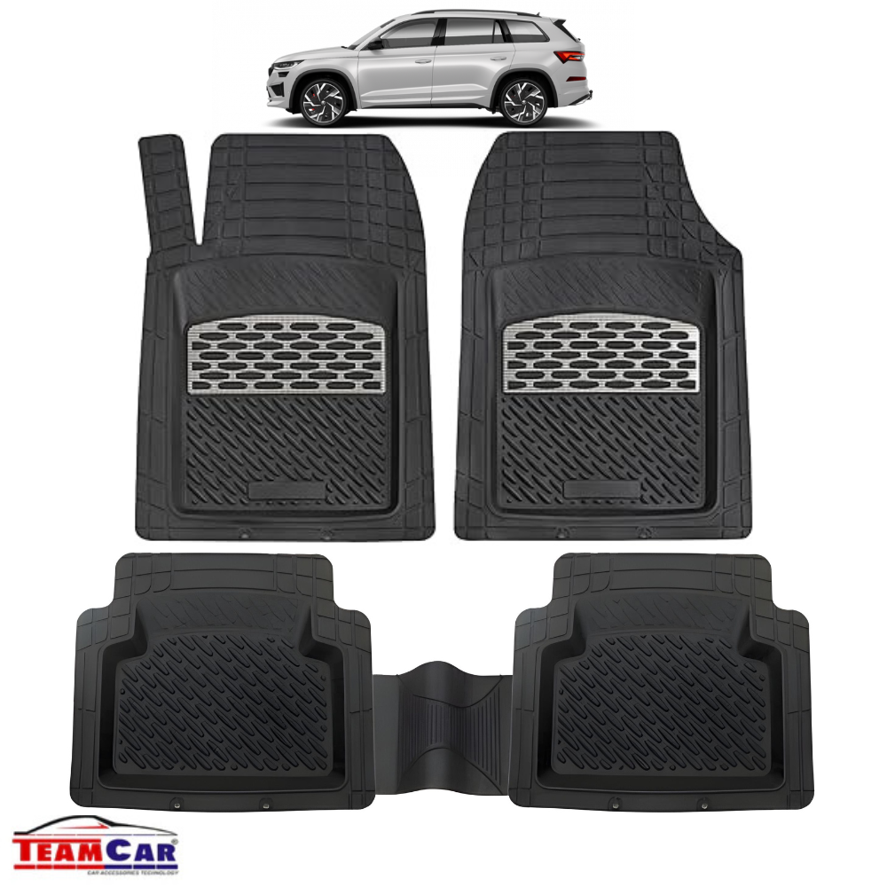 Skoda Kodiaq Covorase Auto TeamCar® Tip Tavita Compatibile (2016–2023) Silver