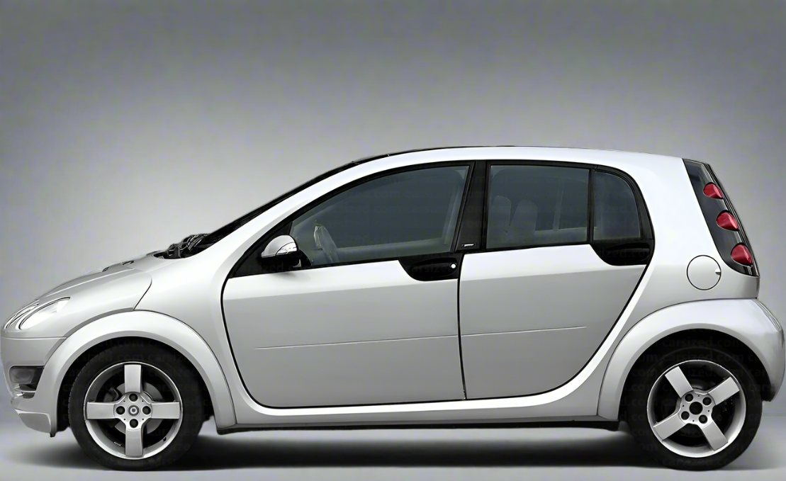 Covorase Auto TeamCar® Tip Tavita Compatibile Smart Forfour I (2004–2006) Negru
