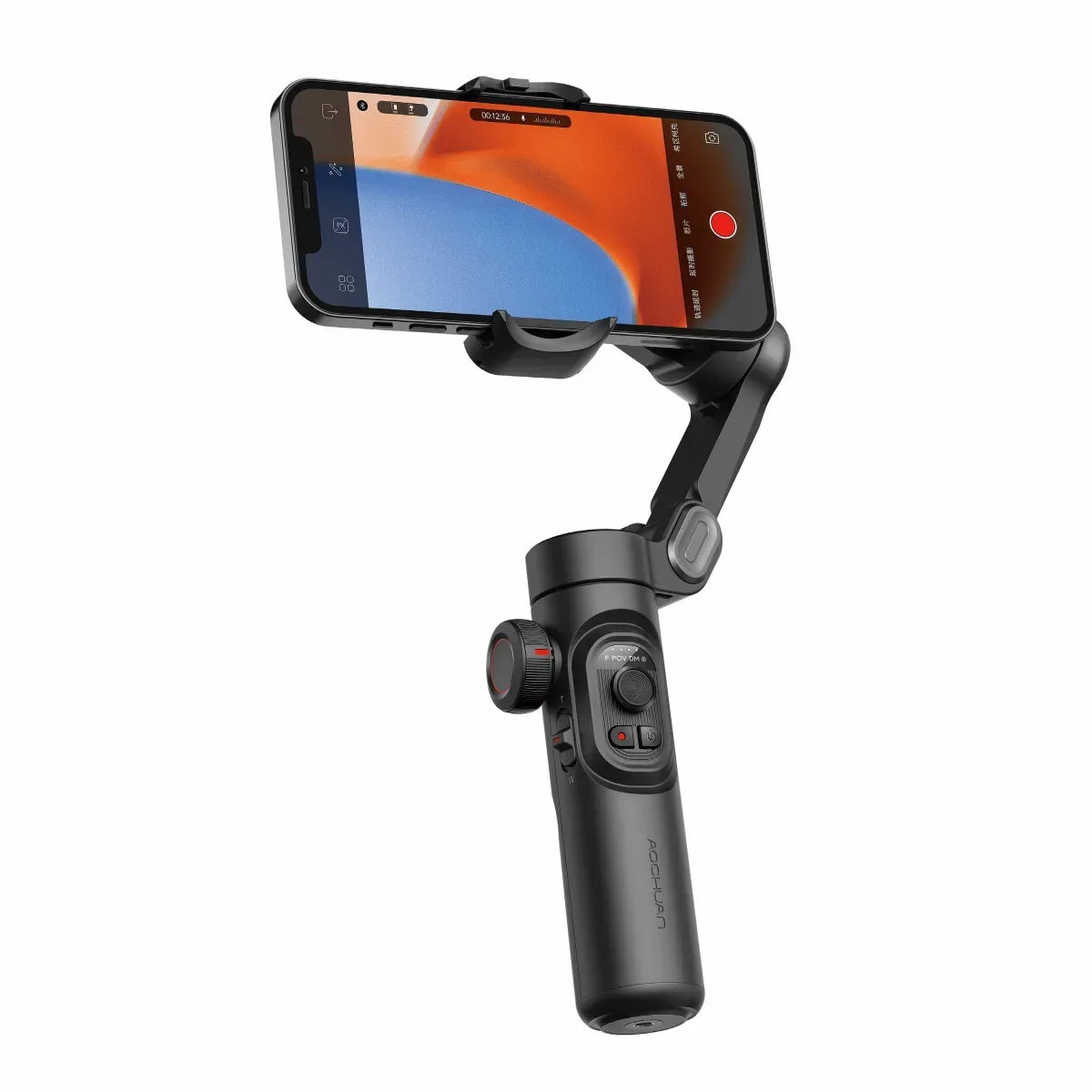 Gimbal Aochuan SMART XE, D6730, cu 3 axe, aplicatie dedicata, Content Creator Edition, Negru Mat