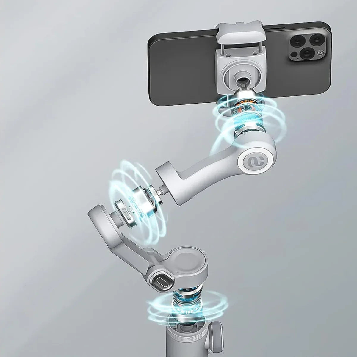Gimbal Aochuan SMART X PRO-AI, D6732, cu 3 axe, baterie Inclusa, aplicatie dedicata, Content Creator Edition, Gri Mat