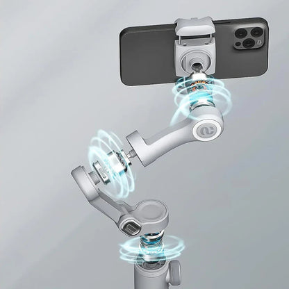 Gimbal Aochuan SMART X PRO-AI, D6732, cu 3 axe, baterie Inclusa, aplicatie dedicata, Content Creator Edition, Gri Mat