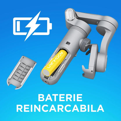 Gimbal Aochuan SMART X PRO, D6731, cu 3 axe, baterie Inclusa, aplicatie dedicata, Content Creator Edition, Gri Mat