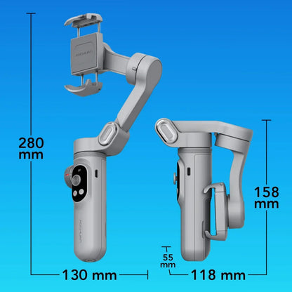 Gimbal Aochuan SMART X PRO, D6731, cu 3 axe, baterie Inclusa, aplicatie dedicata, Content Creator Edition, Gri Mat