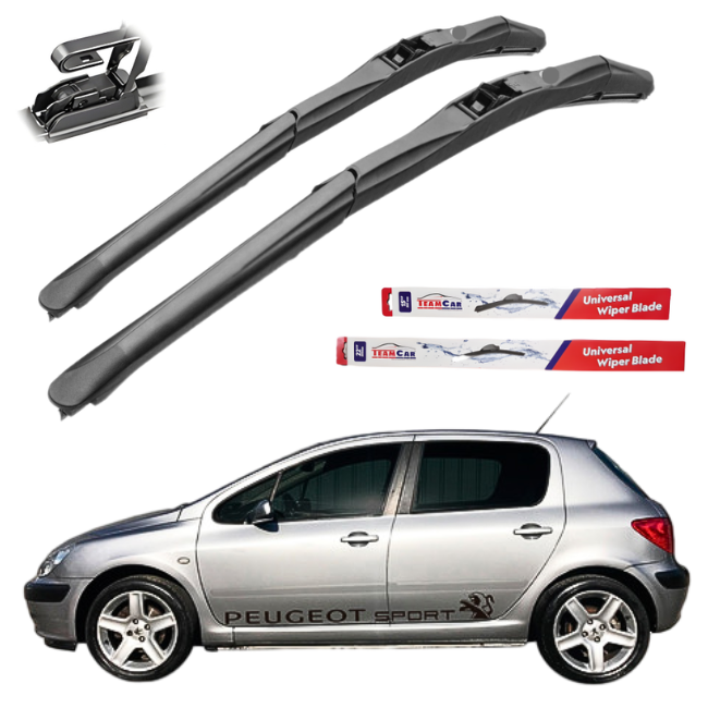 Stergatoare Peugeot 307 Hatchback (2001–2008) TeamCar® Hybrid – Set fata