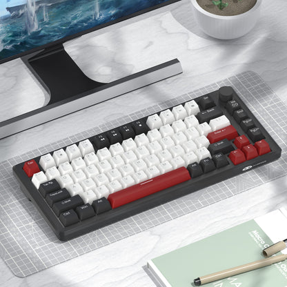 Tastatura Mecanica Gaming Timebox, Red Switch, 75%, Lumini LED, 83 taste, Negru