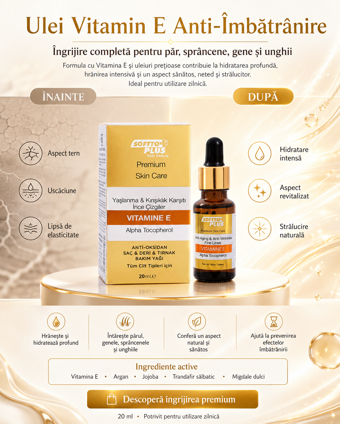 Ulei Vitamin E Anti-Îmbătrânire - 20ml