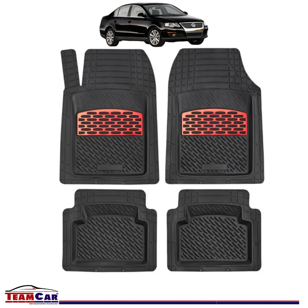 Covorașe Auto Compatibile VW Passat B5/B6 TEAMCAR® Red