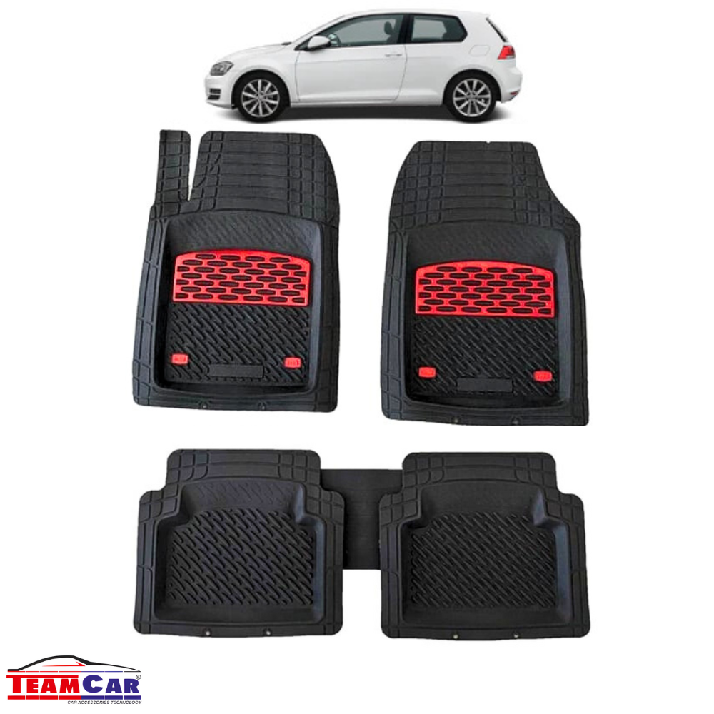 Covorase Auto TeamCar® Tip Tavita Compatibile Volkswagen Golf 7 Hatchback 3 uși (2012–2020) Negru antracit