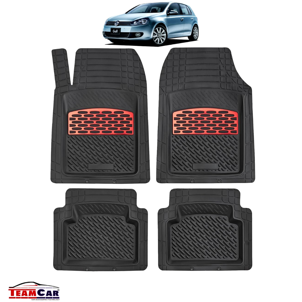 Covorașe Auto TeamCar® Tip Tăviță Volkswagen Golf VI (2008–2012) - Hatchback Red