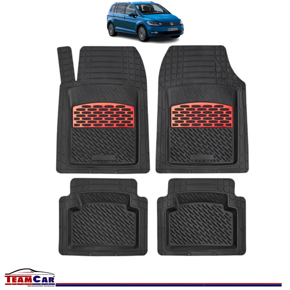 Covorașe Auto TeamCar® Tip Tăviță Volkswagen Touran II (2015+) - Red