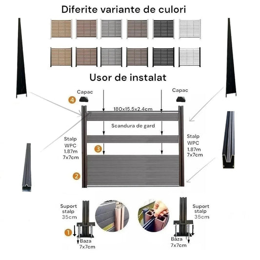 Capac stalp, aluminiu, Naimeed D6477, 7x7x3 cm, Negru