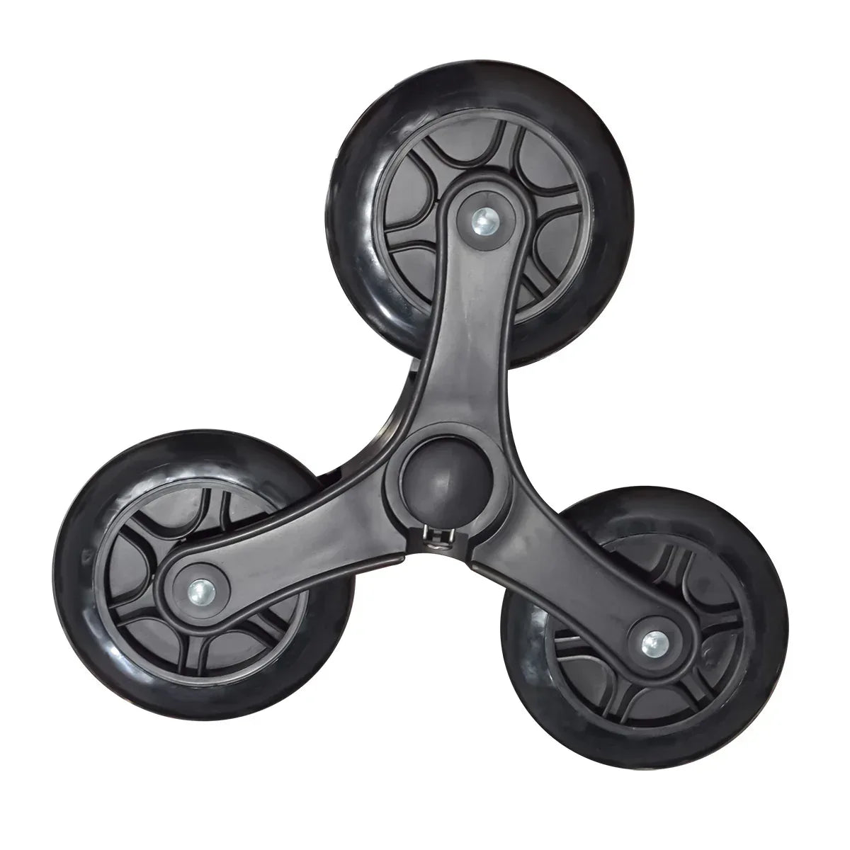 Set 2 ansambluri roti din silicon pentru carucior de piata, Naimeed Weel7, Negru