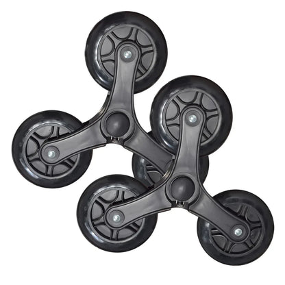 Set 2 ansambluri roti din silicon pentru carucior de piata, Naimeed Weel7, Negru