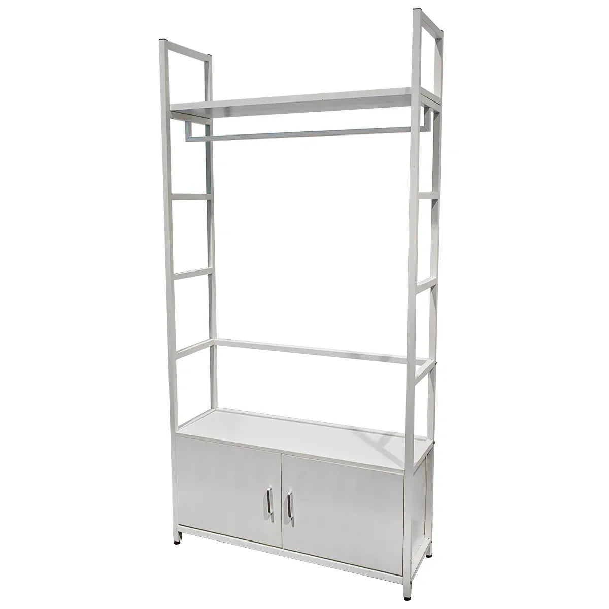 Raft metalic pentru haine, inaltime 200cm, Naimeed Y-1, Alb