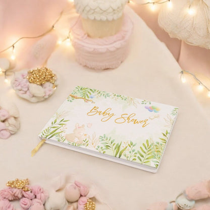 Album Baby Shower model floral - Alb