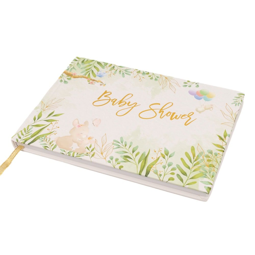 Album Baby Shower model floral - Alb