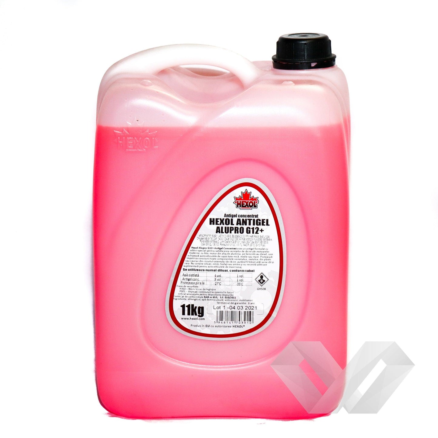 Antigel rosu G12 concentrat Hexol, -70°C 11KG
