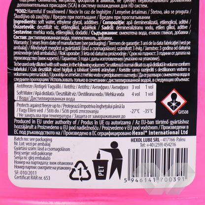 Antigel rosu G12 concentrat Hexol, -70°C 1L