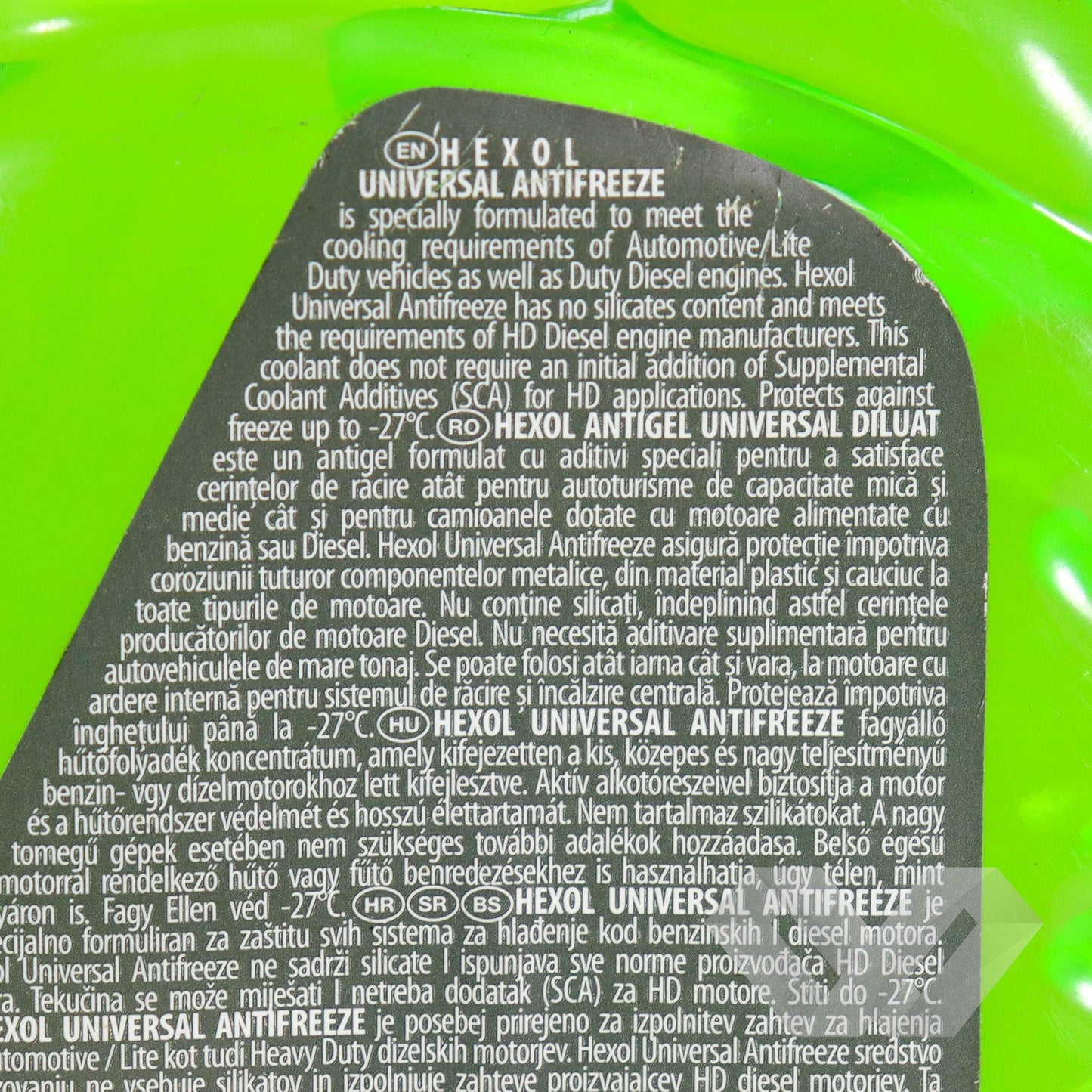 Antigel verde G11 diluat Hexol, -27°C, 1L