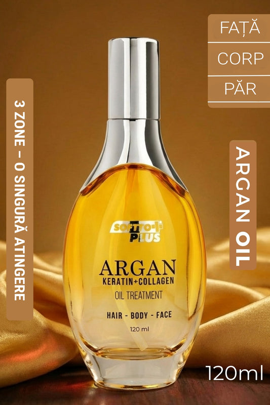 Ulei cu Argan și Keratină pentru Păr, Față și Corp – 120 ml