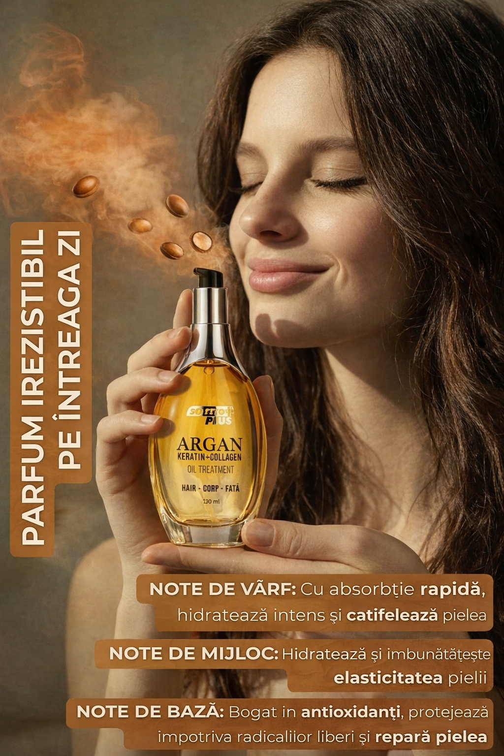 Ulei cu Argan și Keratină pentru Păr, Față și Corp – 120 ml