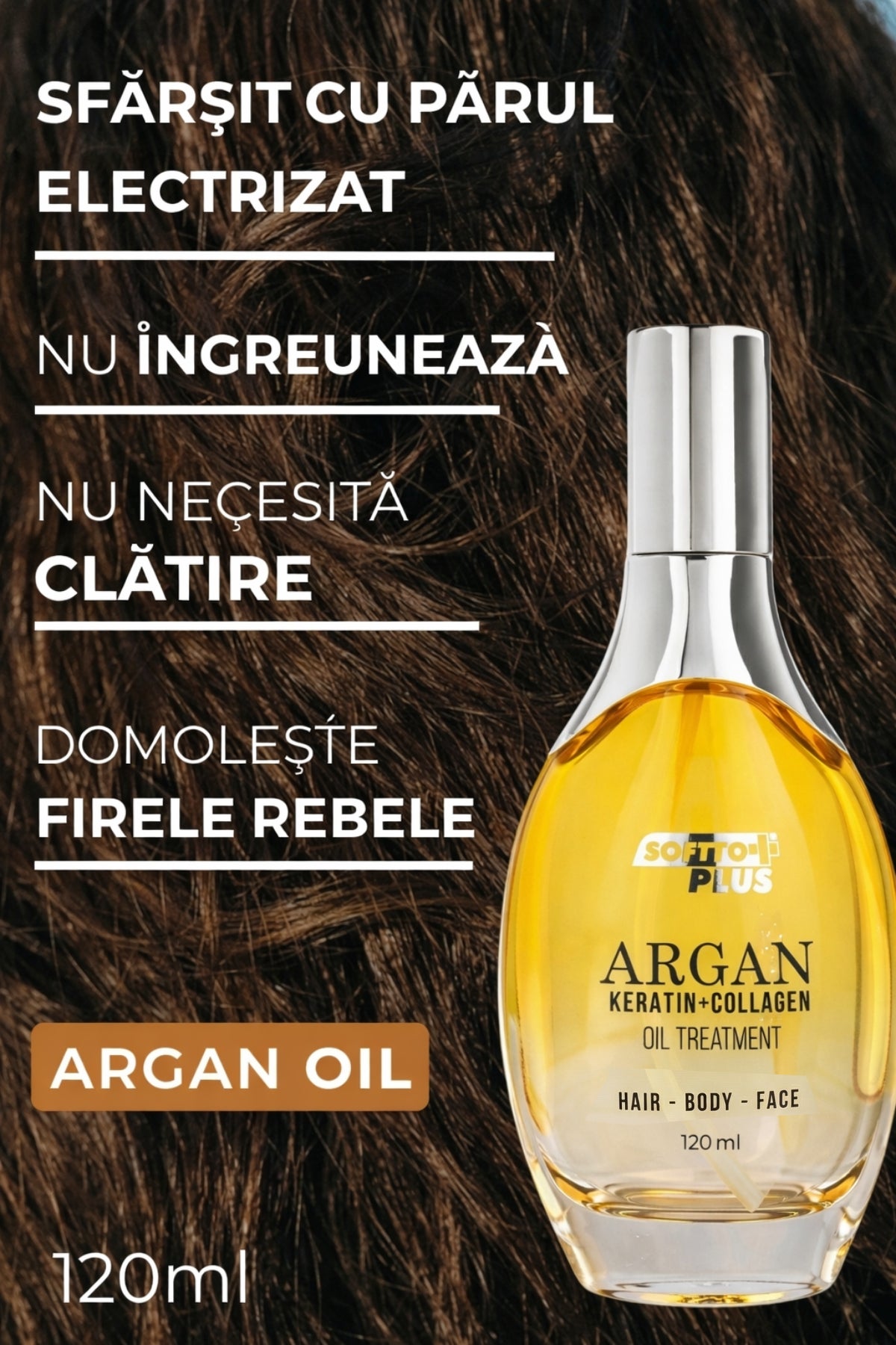 Ulei cu Argan și Keratină pentru Păr, Față și Corp – 120 ml