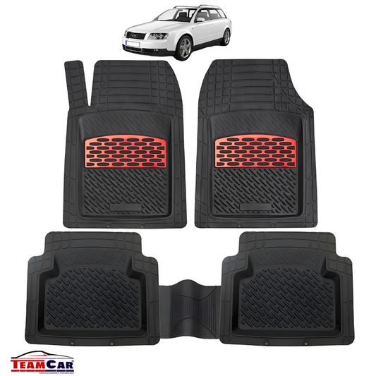Covorașe Universale Tip Tăviță TEAMCAR® Audi A4 B6 Variant (2000–2004), Set 5 Bucăți, Red