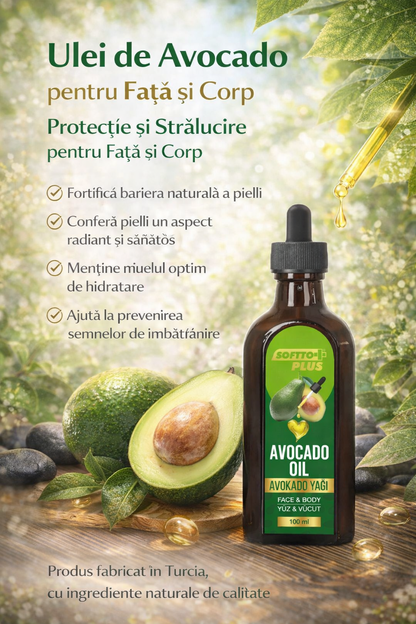 Ulei de Avocado pentru Față și Corp