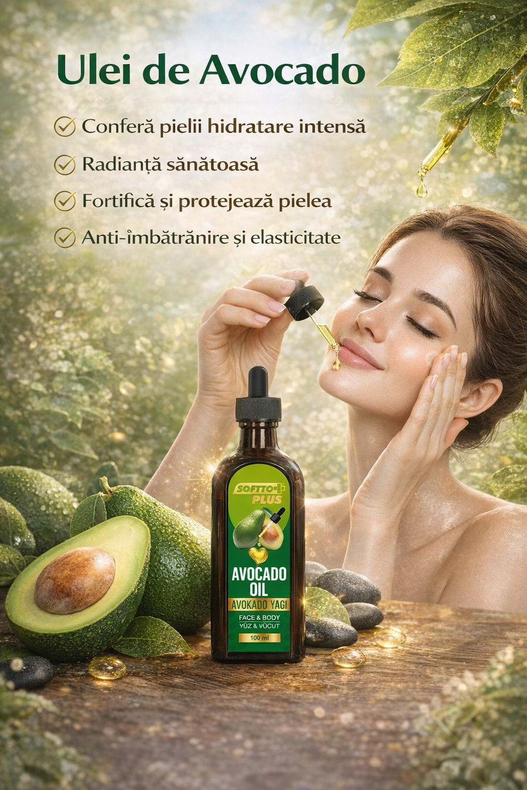 Ulei de Avocado pentru Față și Corp