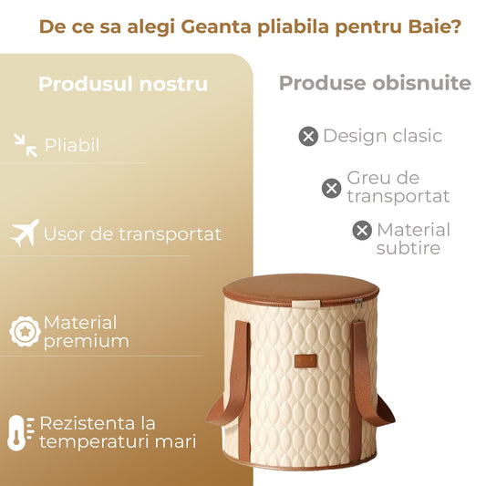 Cada pliabila pentru picioare SPA, Pliabila si portabila, Bej