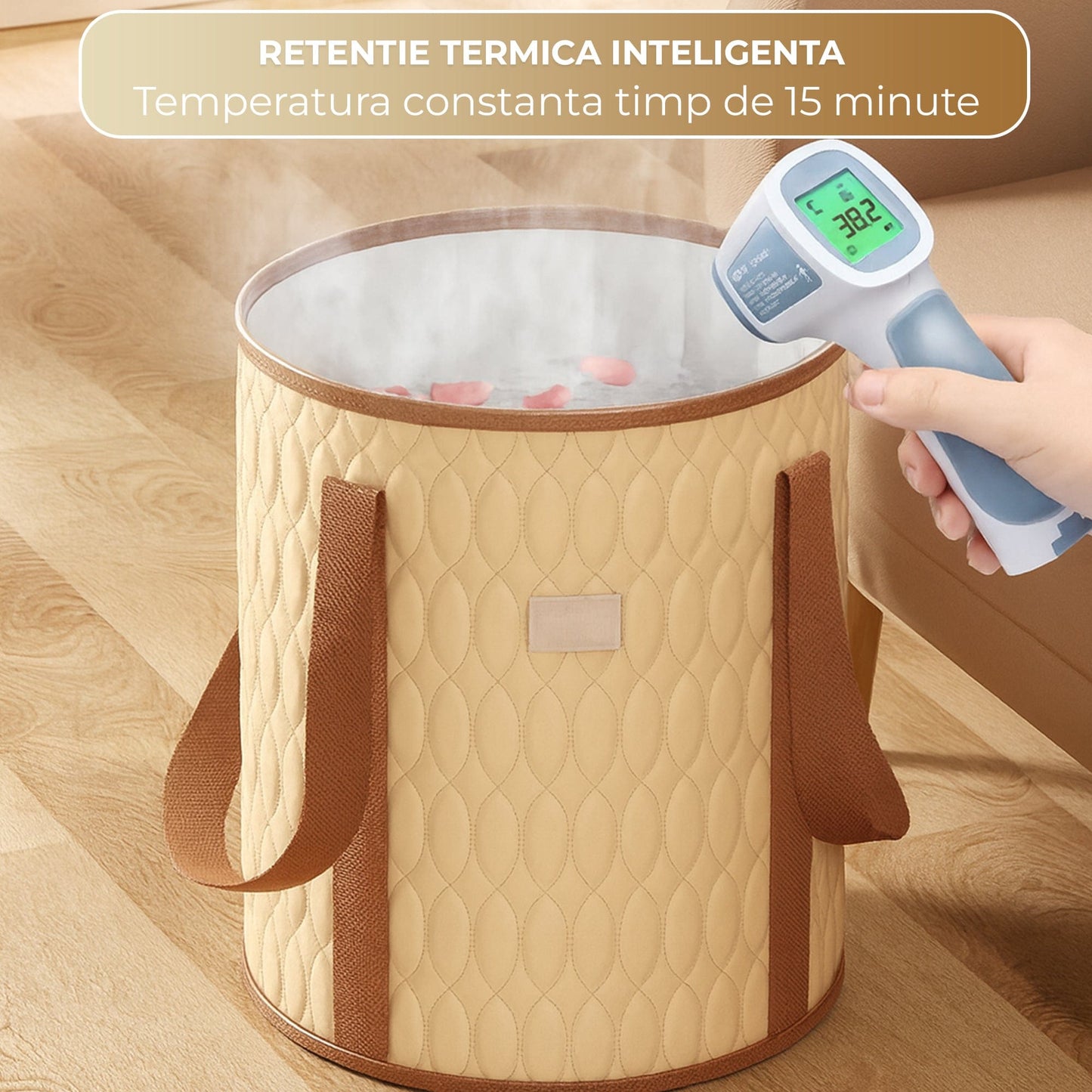 Cada pliabila pentru picioare SPA, Pliabila si portabila, Bej