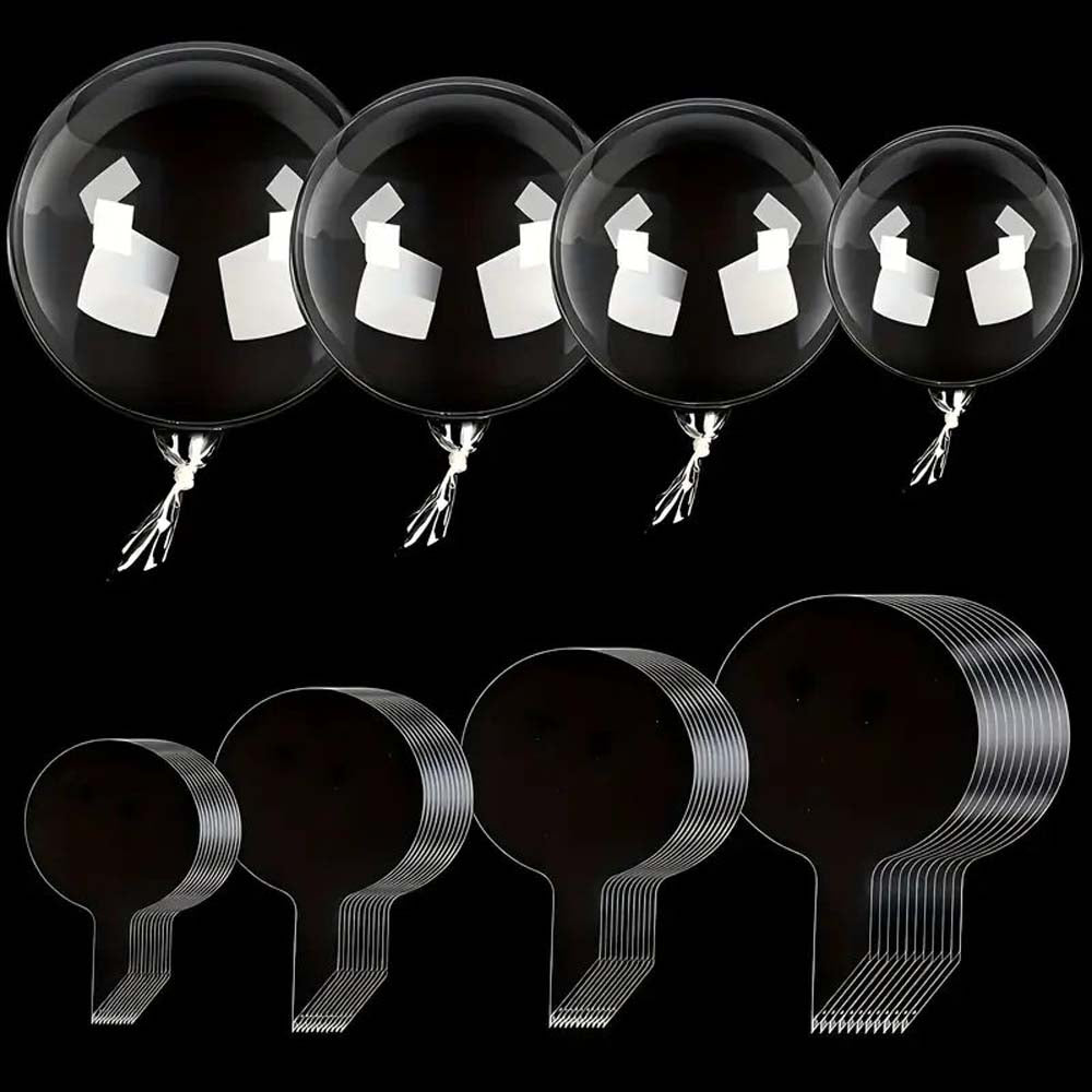 Balon transparent rotund (set 25 buc)