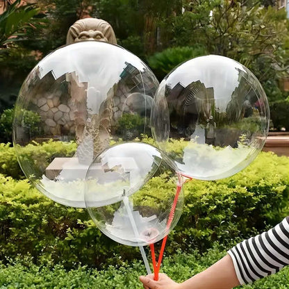 Balon transparent rotund (set 25 buc)